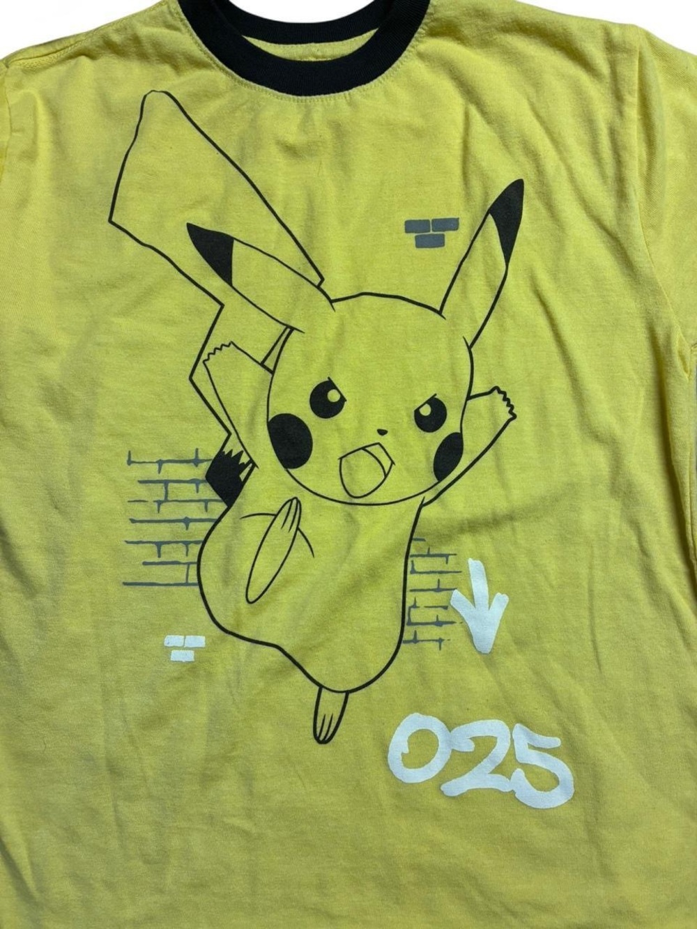 Pokemon Yellow Pikachu Graphic Tee with Black Trim - Picture 2 of 3